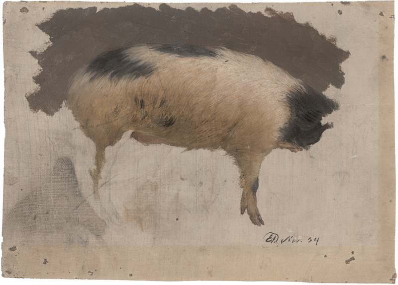 Lot 6086, Auction 126, Landseer, Sir Edwin Henry, Gloucestershire Old Spots: Studie zu einem Schwein