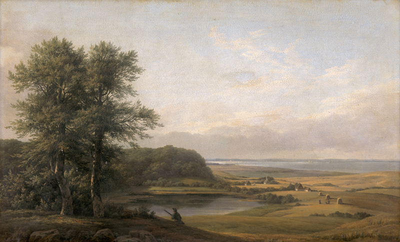Lot 6096, Auction 126, Carl, Adolph Heinrich Wilhelm, UM 1880. Landschaft mit Blick auf die Insel Moen (Møn)