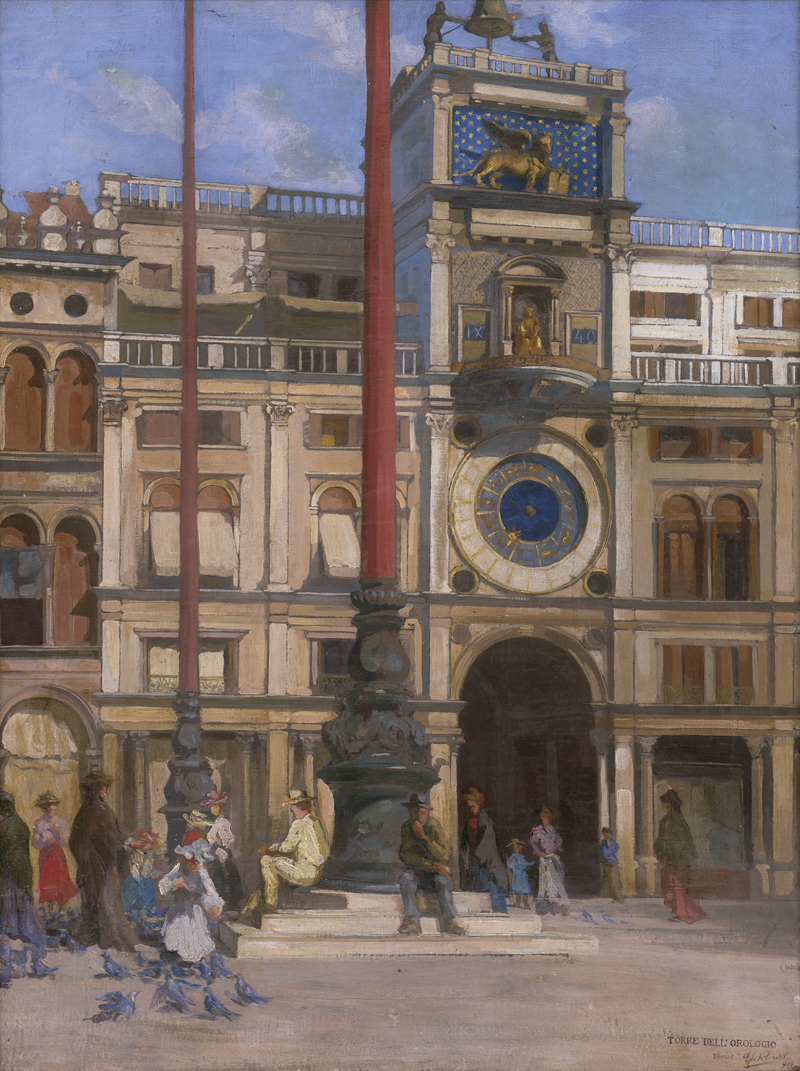 Lot 6134, Auction 126, Französisch, 1906. Blick auf den Torre del'Orologio auf dem Markusplatz in Venedig