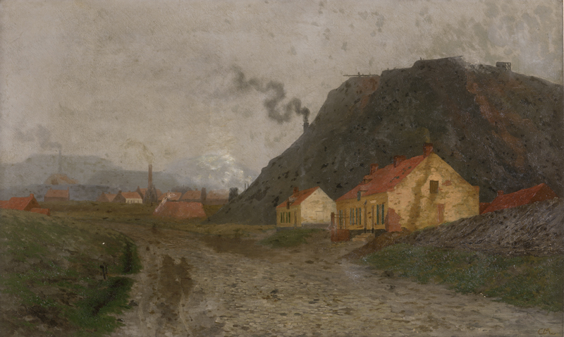 Lot 6165, Auction  126, Meunier, Constantin - zugeschrieben, Bergarbeiterdorf in der Borinage