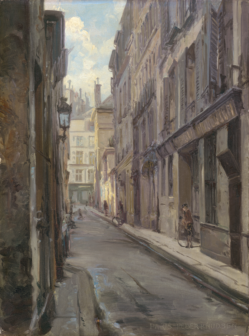 Lot 6168, Auction  126, Knudsen, Peder Jacob Marius, Sonnenstrahlen in den Gassen am Montmatre, Paris.
