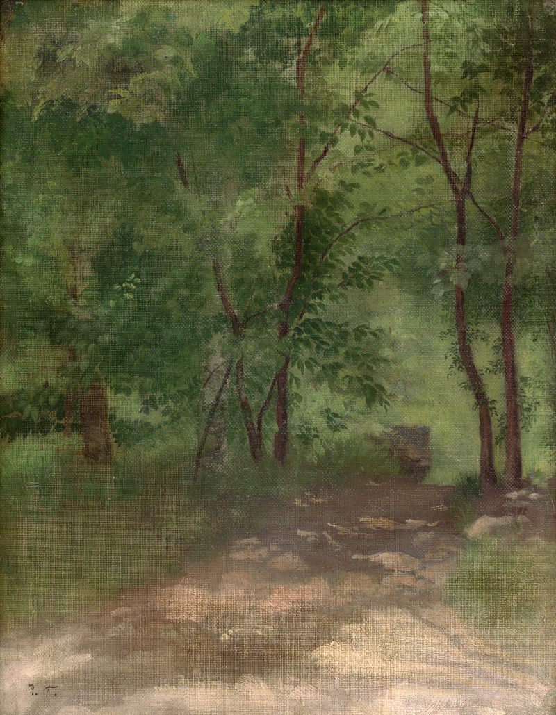 Lot 6200, Auction  126, Trübner, Wilhelm, Lichtung im Wald