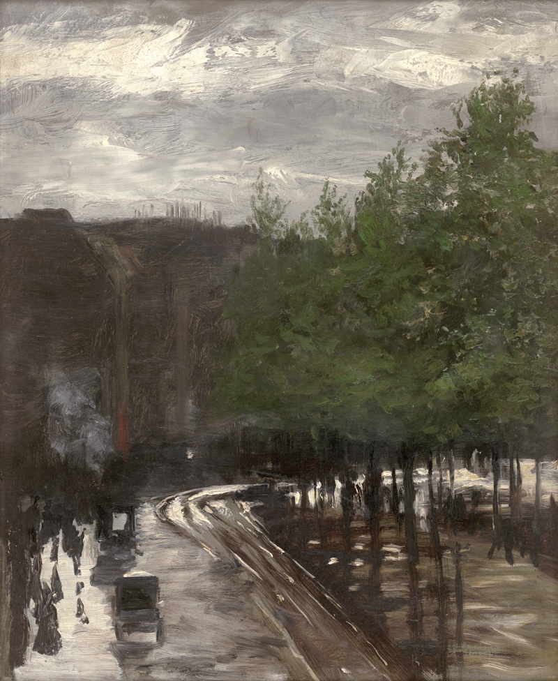 Lot 6217, Auction 126, Französisch, 1880er Jahre. Verregneter Pariser Boulevard