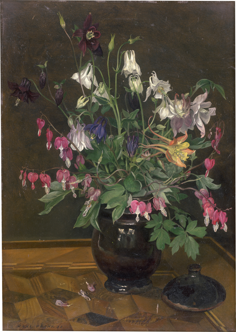 Lot 6226, Auction 126, Frank, Hans, Stilleben mit Akelei, Kapuzinerkresse und tränenden Herzen