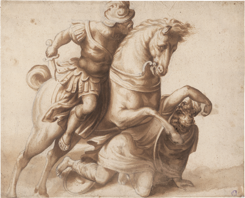Lot 6524, Auction 126, Italienisch, um 1600. Römischer Soldat, einen Mann überfallend