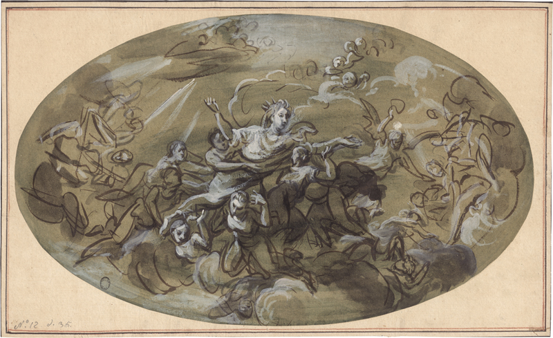 Lot 6582, Auction 126, Italienisch, 18. Jh. Die Himmelfahrt der hl. Katharina