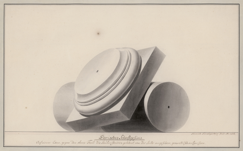 Lot 6703, Auction 126, Hirschgartner, Heinrich, Architekturfragmente: Dorisches Schaftgesims