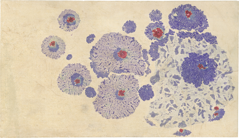 Lot 6748, Auction 126, Pirchan, Emil, Komposition in Blassblau, Lila und Korallenrot