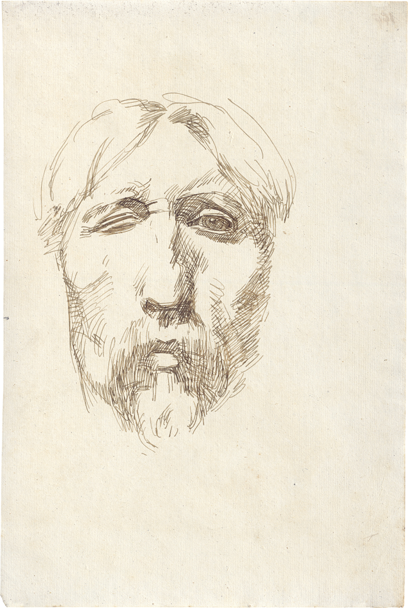 Lot 6751, Auction  126, Französisch, um 1880. Selbstbildnis eines Künstlers mit zugekniffenem Auge