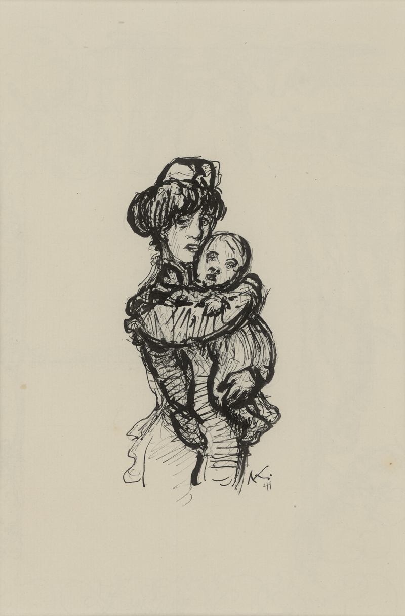 Lot 7099, Auction 126, Kubin, Alfred, Pflegerin mit Kind