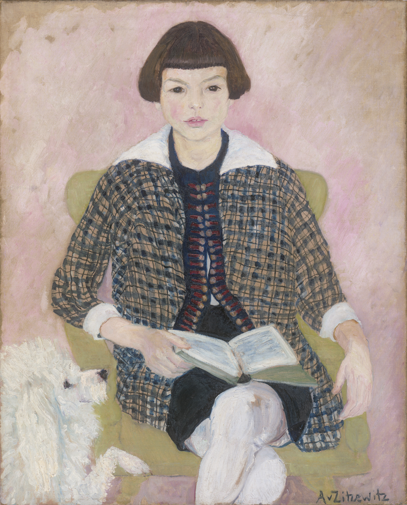 Lot 7110, Auction 126, Zitzewitz, Augusta von, Mädchen mit Pudel