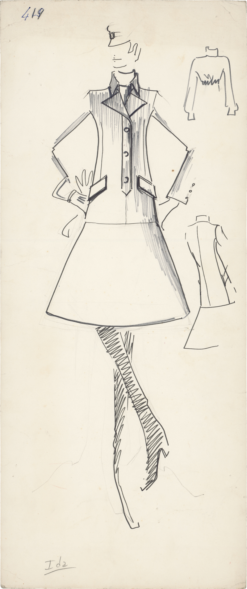 Lot 7205, Auction 126, Lagerfeld, Karl, Modezeichnung (Ida)