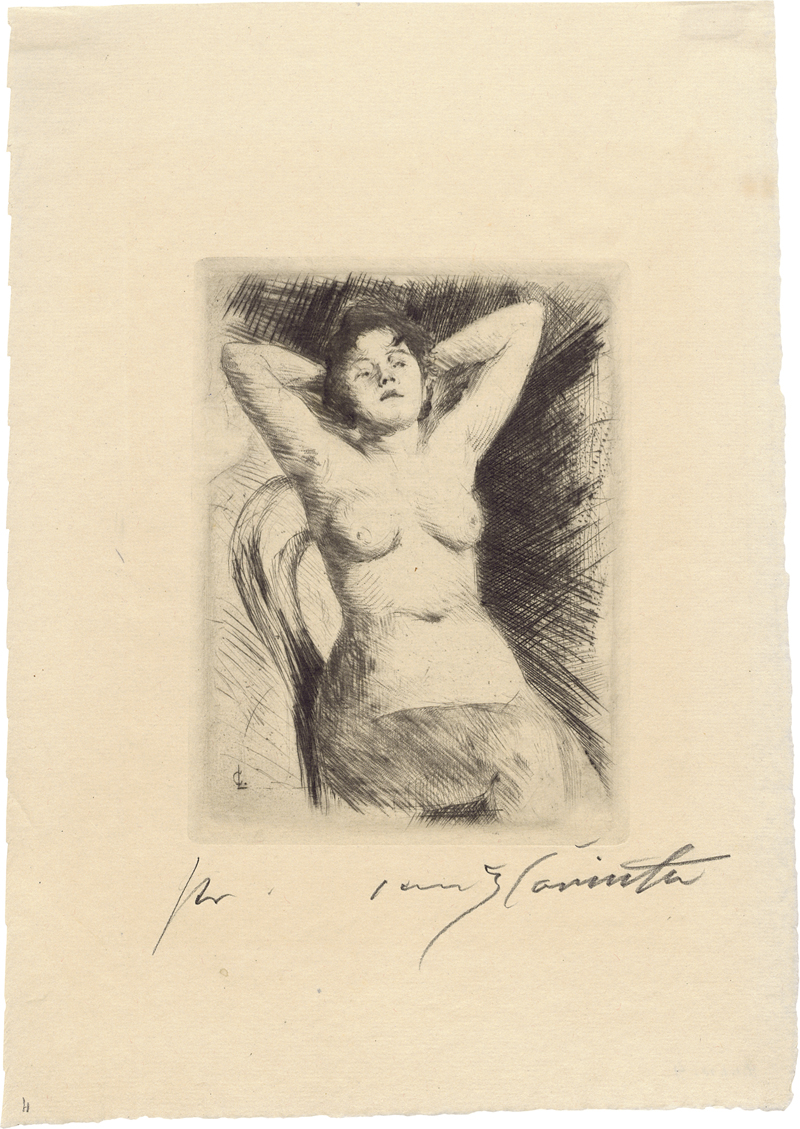 Lot 8073, Auction 126, Corinth, Lovis, Weiblicher Akt auf einem Stuhl