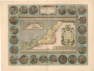 Lot 107, Auction  127, Ortelius, Abraham, Palästina-Karte. Abrahami Patriarchae Peregrinatio
