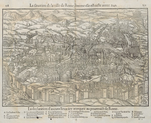 Lot 178, Auction  127, Münster, Sebastian und Rom, Doppelblatt aus "La Cosmographie universelle"