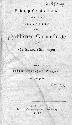 Los 320 - Reil, Johann Christian - Rhapsodien über die Anwendung d. Curmethode... - 1 - thumb