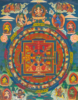 Lot 653, Auction  127, Kalachakra-Mandala, Nepal-Tibet wohl Anfang 20. Jahrhundert.