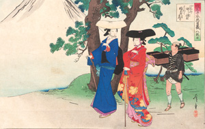 Los 654 - Toshiaki, Nakazawa - Folge von 12 Farbholzschnitte der Serie Kanadehon Chushingura (Die 47 Ronin). - 1 - thumb