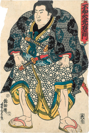 Los 655 - Ukiyo-e Sammlung - Konvolut von ca. 50 Farbholzschnitten verschiedener Künstler mit Darstellungen von u. a. Kriegern, Schauspielern, Legenden und Schlachten - 1 - thumb