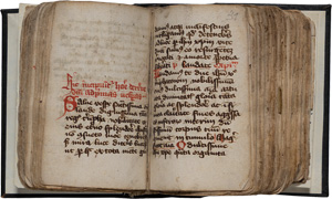 Los 1014 - Johannes von Neumarkt - Mystische Sammelhandschrift. Deutsche Handschrift auf Papier. Nürnberg, St. Katharina, 2. Drittel des 15. Jahrhunderts. - Umfangreiche spätmittelalterliche Sammelhandschrift - 1 - thumb