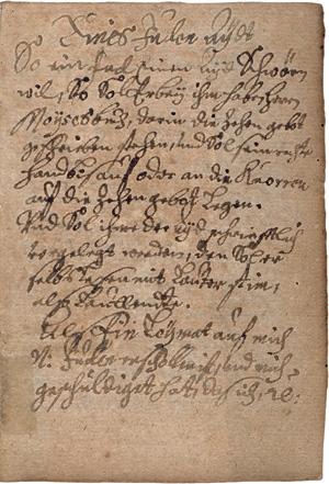 Hostauer Judeneid, Deutsche Handschrift auf Papier. 7 S. auf 4 Bl. 14-18 Zeilen