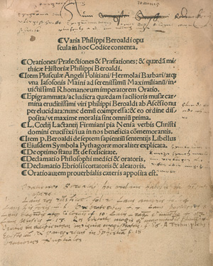 Lot 1086, Auction  127, Beroaldus, Philippus, Varia opuscula