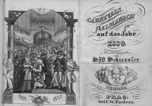 Lot 2016, Auction  127, Carnevals-Almanach auf das Jahr 1830, Herausgegeben von S. W. Schiessler