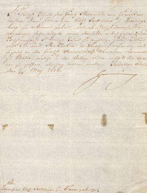 Lot 2594, Auction  127, Heinrich, Prinz von Preußen, Brief an den Kommerzienrat Sartorius in Königsberg. 1776