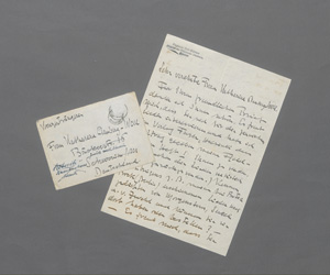 Lot 2632, Auction  127, Kilpinen, Yrjö, Brief an Katharina Clauberg-Will. 1954