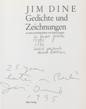 Lot 3079, Auction  127, Dine, Jim, Gedichte und Zeichnungen