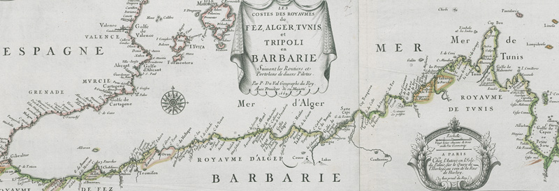 Lot 47, Auction 127, Duval, Pierre, Les costes des royaumes de Fez, Alger, Tunis et Tripoli en Barbarie