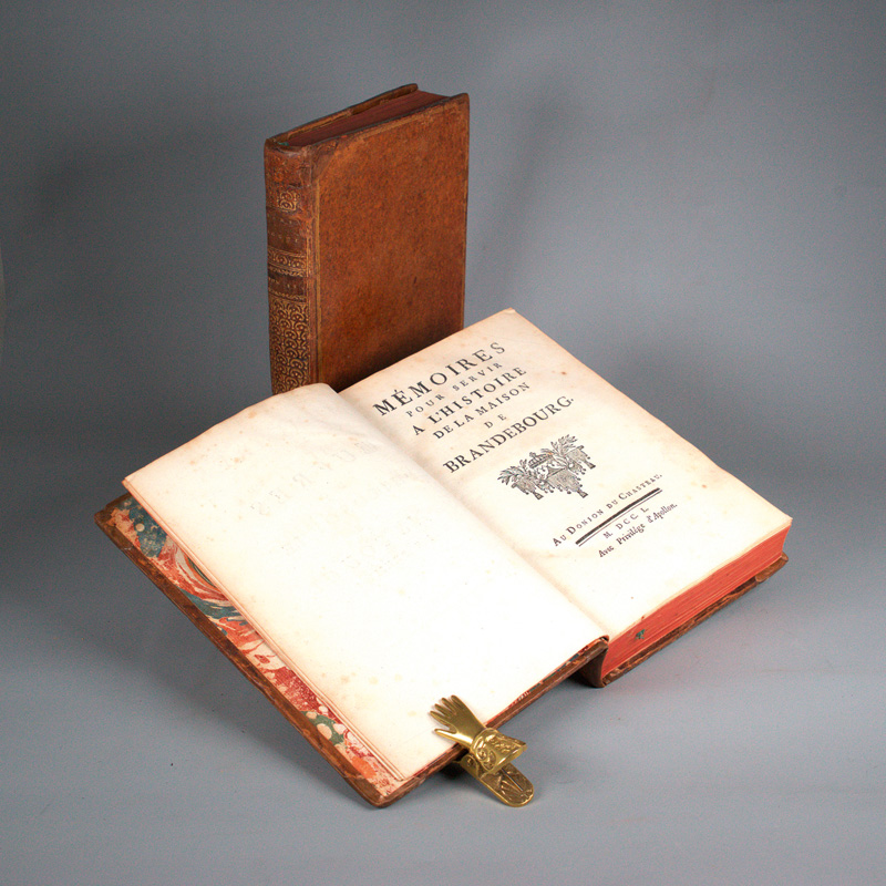 Lot 245, Auction 127, Friedrich II., der Große, Mémoires pour servir à l'histoire de la maison de Brandebourg (+ Beiband)