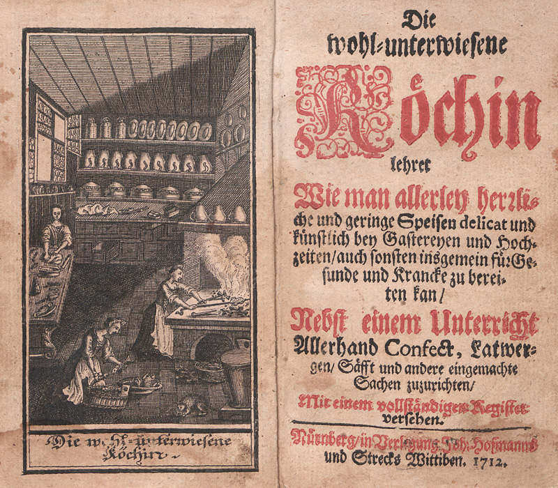 Lot 400, Auction  127, wohl-unterwiesene Köchin, Die, lehret wie man allerley herrliche und geringe Speisen delicat zubereiten kan