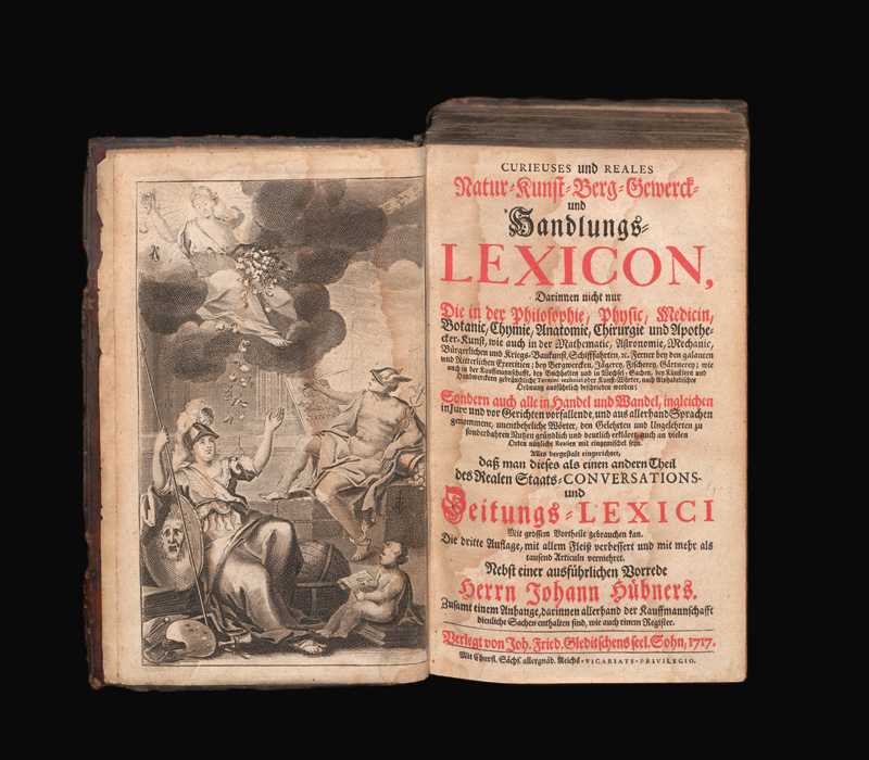 Lot 526, Auction  127, Hübner, Johann, Curieuses und reales Natur-Kunst-Berg-Gewerck- und Handlungs-Lexicon