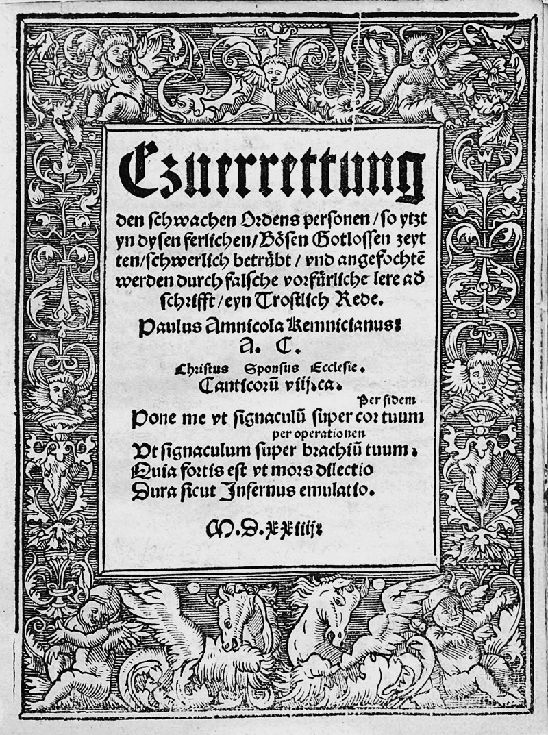 Lot 1079, Auction  127, Bachmann, Paul, Czuerrettung den schwachen Ordens personen