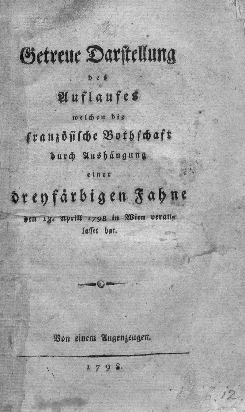 Lot 2042, Auction  127, Glave-Kolbielski, Karol Fryderyk, Getreue Darstellung des Auflaufes in Wien