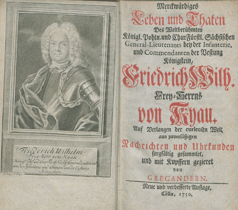 Lot 2101, Auction  127, Kyaw, Friedrich Wilhelm, Merckwürdiges Leben und Thaten