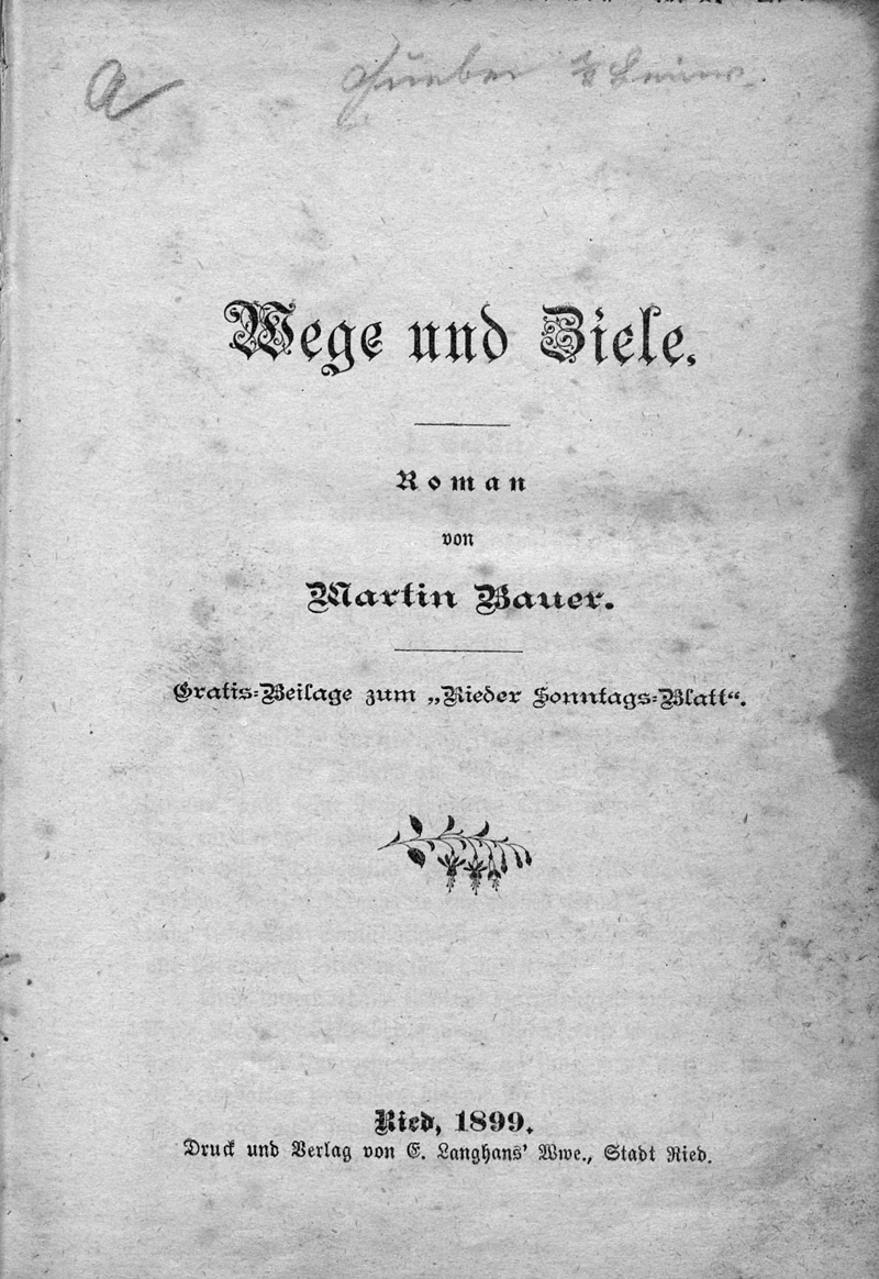 Lot 2113, Auction  127, Martini, Selma, Wege und Ziele