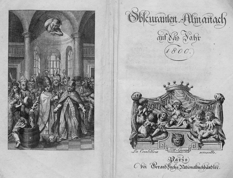 Lot 2128, Auction  127, Obscuranten-Almanach auf das Jahr 1800, Herausgegeben von Georg Friedrich Rebmann