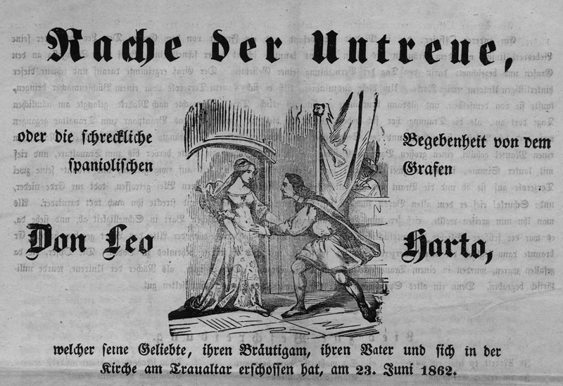 Lot 2132, Auction  127, Rache der Untreue [und:] Der Pantherjäger, Zwei Bänkelgesänge als Einblattdrucke