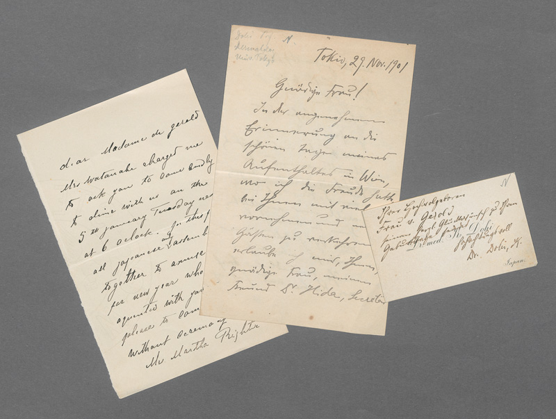 Lot 2559, Auction  127, Dohi, Keizo, Brief und Karte an Rosa von Gerold. 1901