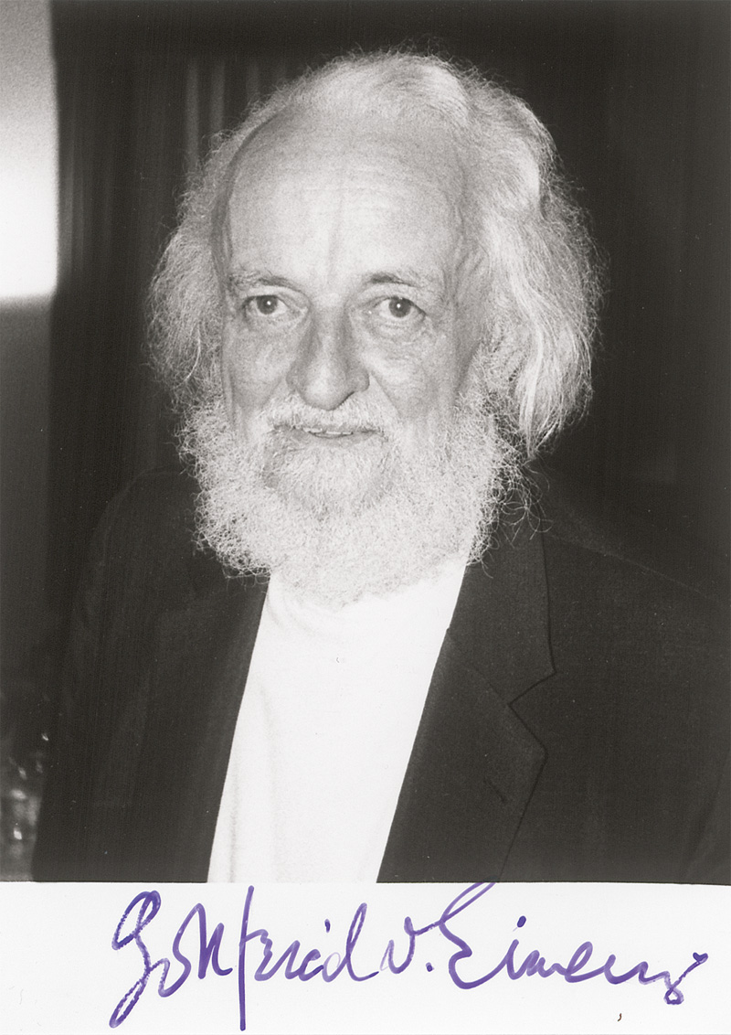 Lot 2626, Auction  127, Einem, Gottfried von, Konvolut musikal. Albumblätter, signierte Porträtfotos und Brief. 1959-1990