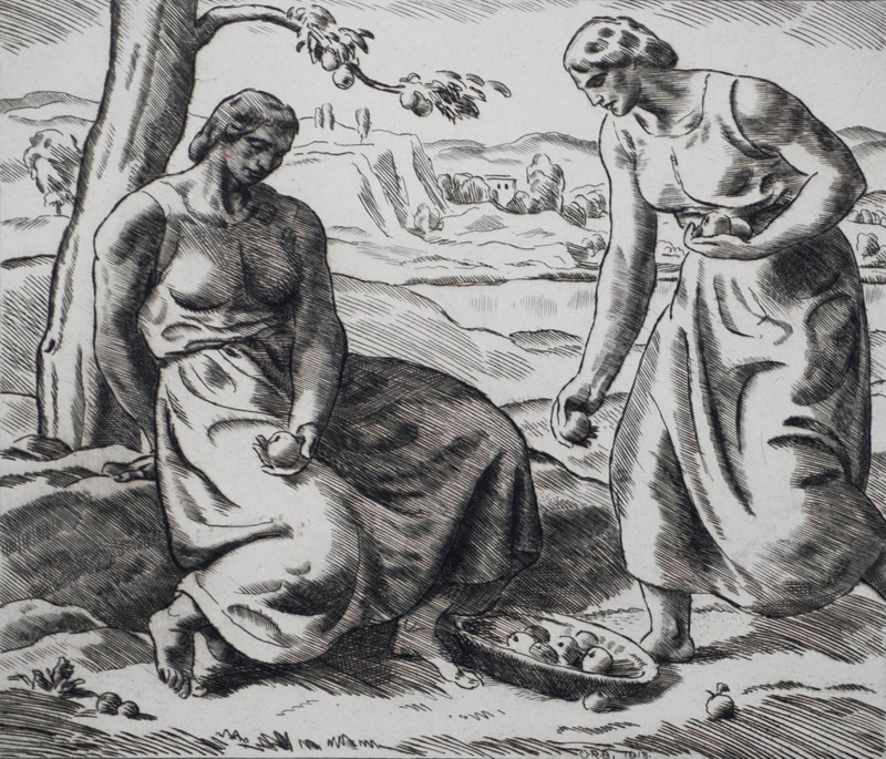 Lot 3044, Auction  127, Bossert, Otto Richard, Land. Eine Folge von acht Stichen. Mit 8 signierten Original-Kupferstichen